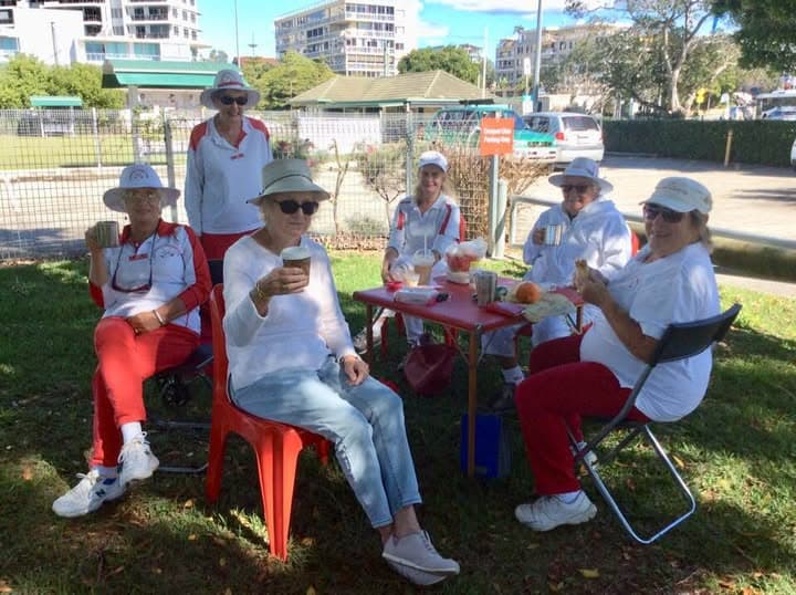 Lunchtime in the park beside Southport Croquet Club