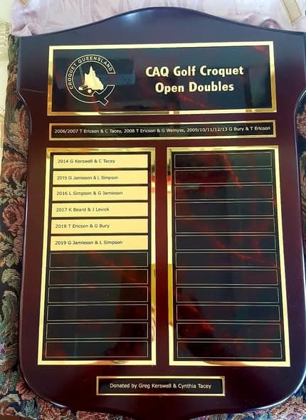Pickvance and Giles win CAQ Golf Croquet Open Doubles
