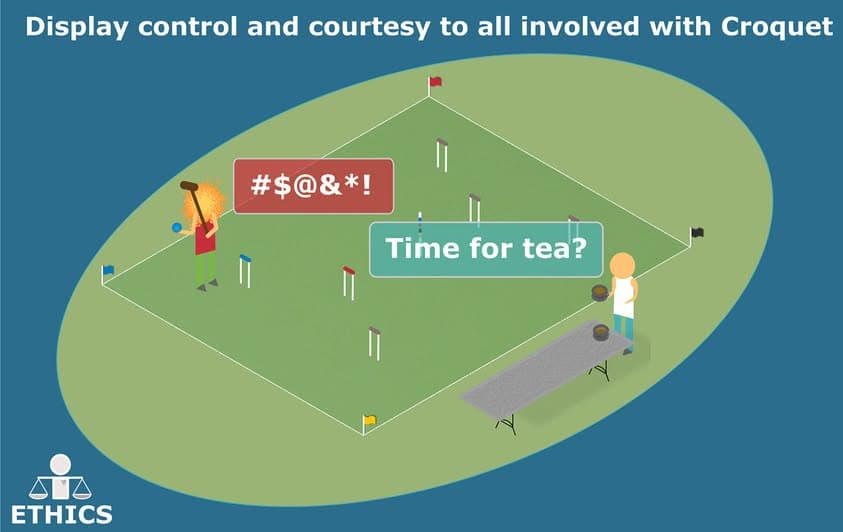 Croquet ethics: control and courtesy to all