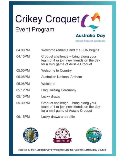 Crikey Croquet afternoon for children at West Toowoomba