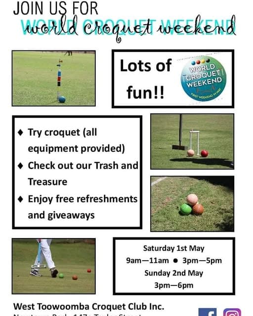 Try croquet this weekend at West Toowoomba