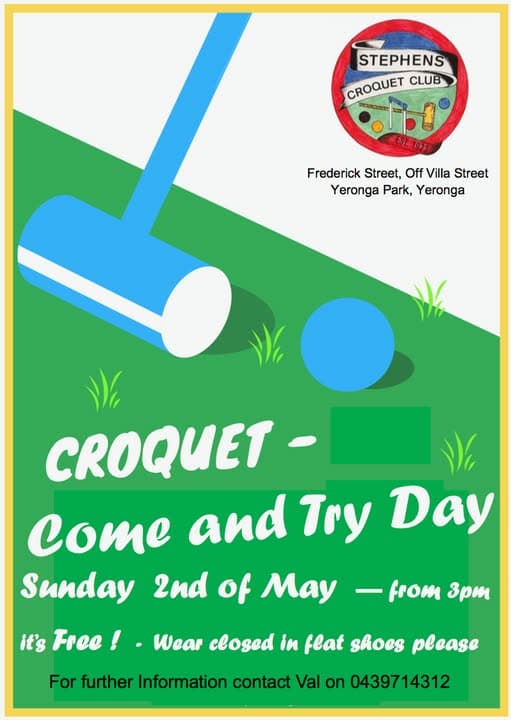 Stephens croquet club invites newcomers to try the sport this Sunday