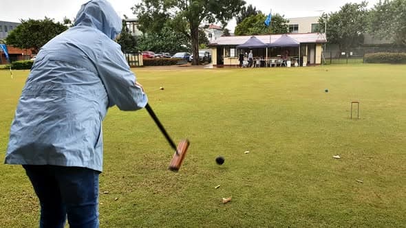 World Croquet Day at Merthyr braves the rain