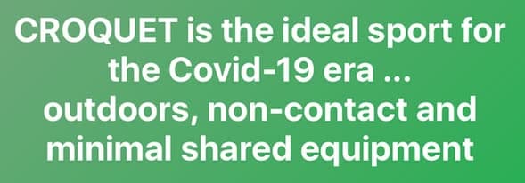 Avoiding Covid complacency so we can keep playing croquet