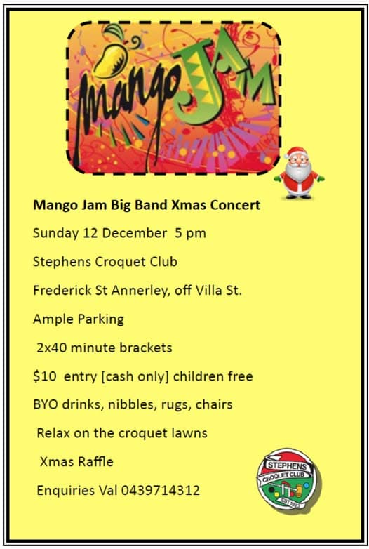 Big band on the lawn at Stephens Croquet Club