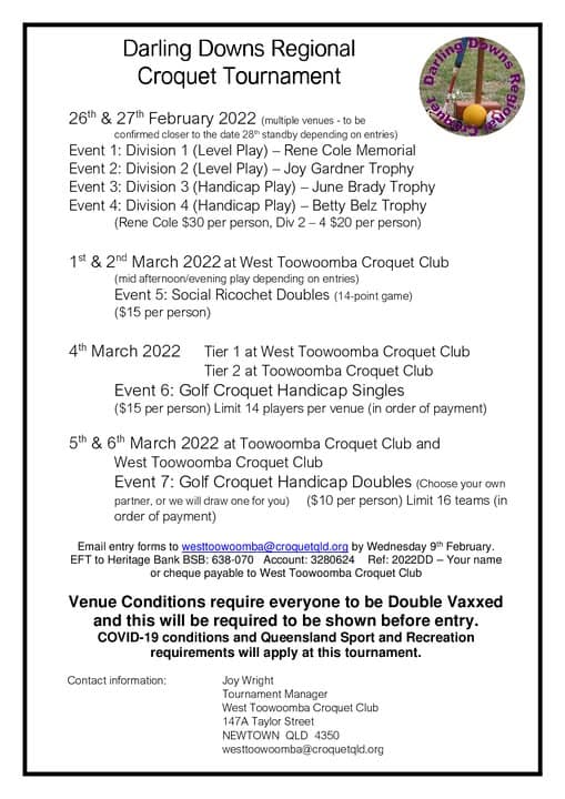 Entries closing Wednesday for DD Tournament 2022