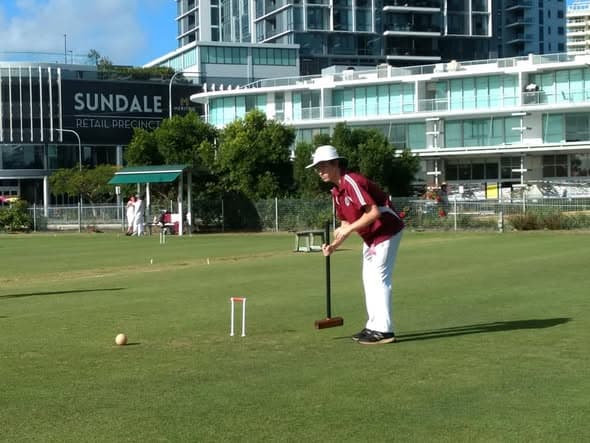 West Toowoomba golf croquet singles photos and Broadwater Mallet Sports event