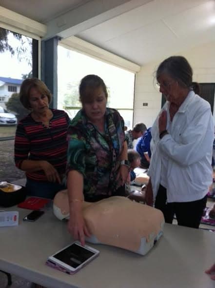 CPR training at Caloundra croquet club