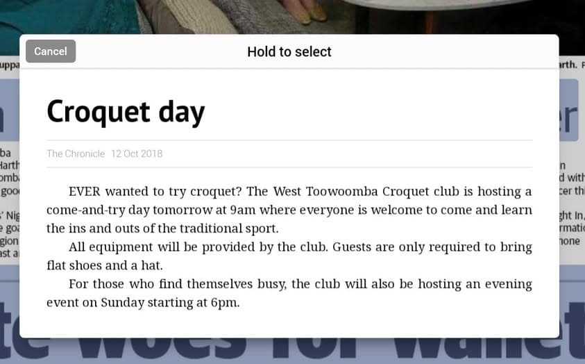 Weather doubts for tomorrow's play at West Toowoomba