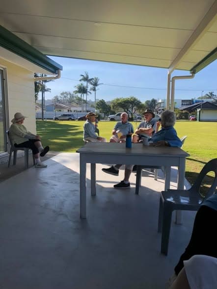 Eighteen members play Golf Croquet at Burleigh Heads Palm Beach