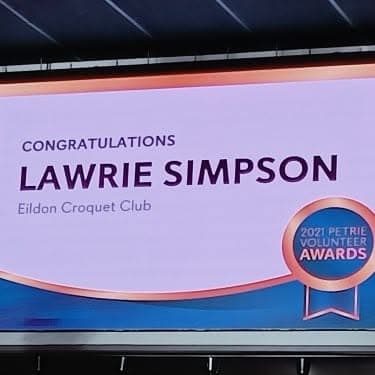 Lawrie Simpson receives 2021 Petrie Volunteer Award