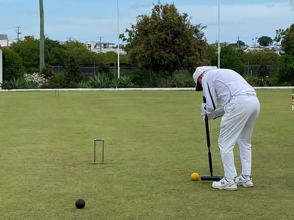 Eildon pair wins all-Eildon Bayside Cup final at Wynnum; lawn renovation done