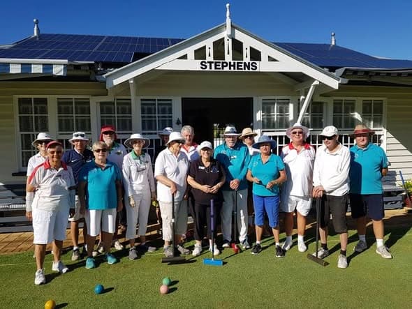 Winners at Stephens Croquet Club's Egyptian-style event