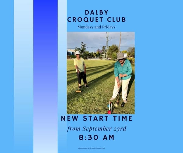 Dalby Croquet Club moves to 8:30 am starts