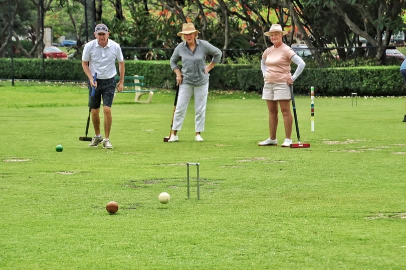 Merthyr croquet members celebrate Christmas and honour Golf Croquet winners