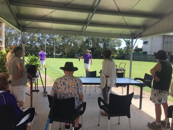 Hot training session on the Coolum lawns