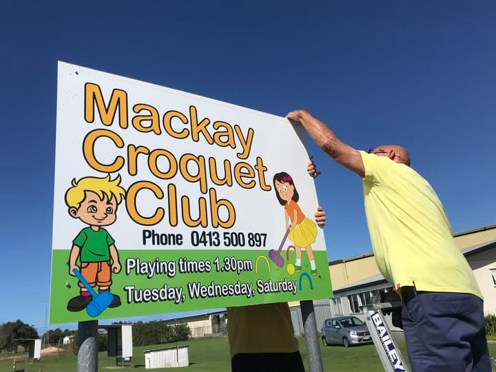 Mackay croquet club unveils new bright sign