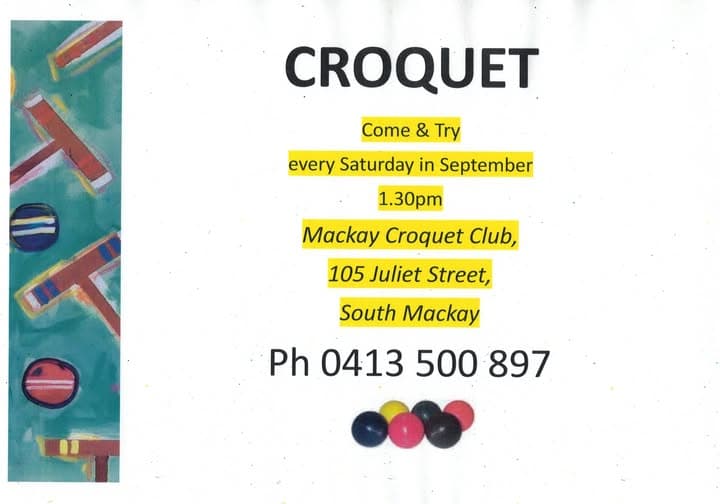 Come and try croquet every Saturday in September