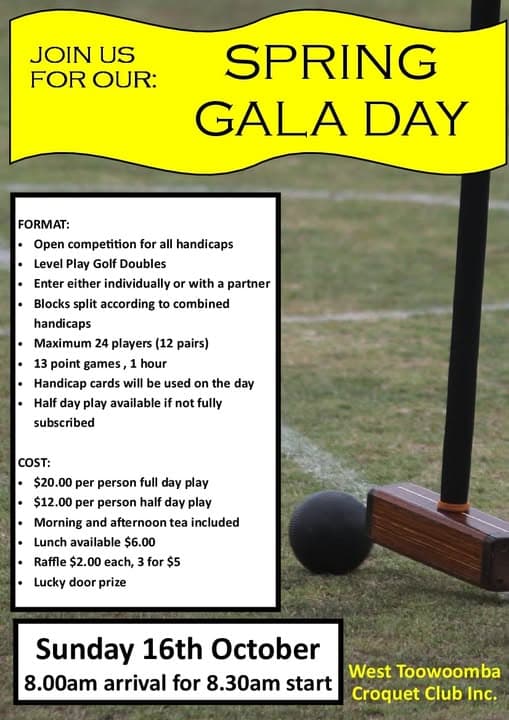 Spring Golf Doubles Gala Day on 16 October
