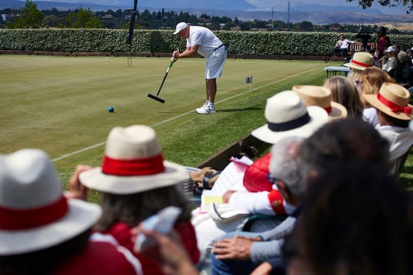 Reg Bamford in action at the Spanish Open