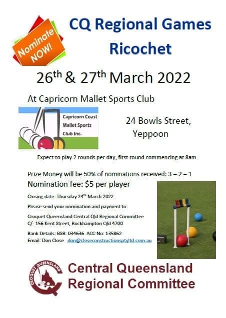 Ricochet Regional Games on this weekend at Capricorn Coast