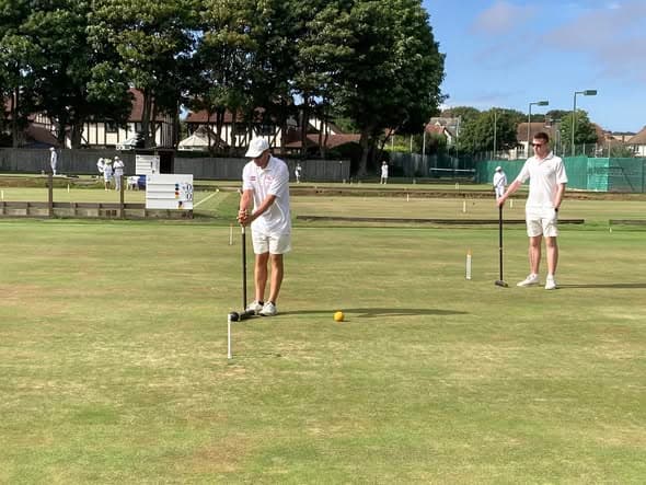 Sunny day at the Golf Croquet World Championships