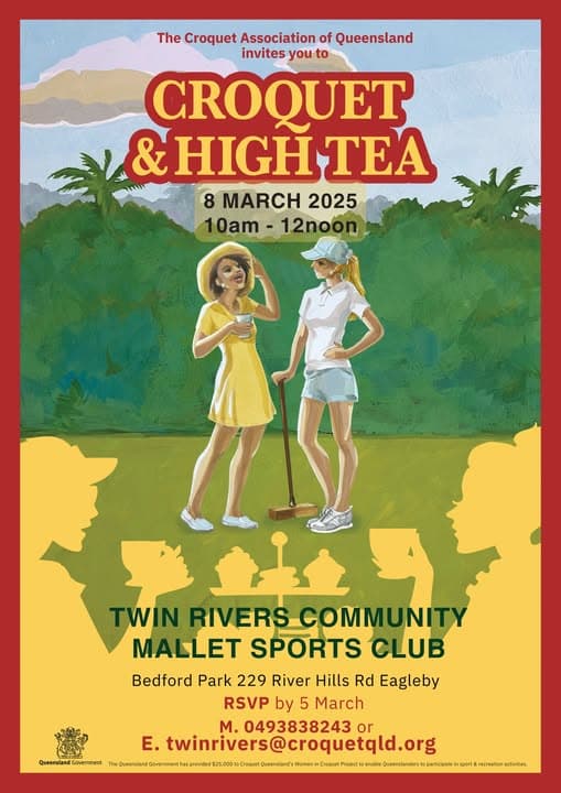 Twin Rivers invites newcomers to Golf Croquet and High Tea on March 8