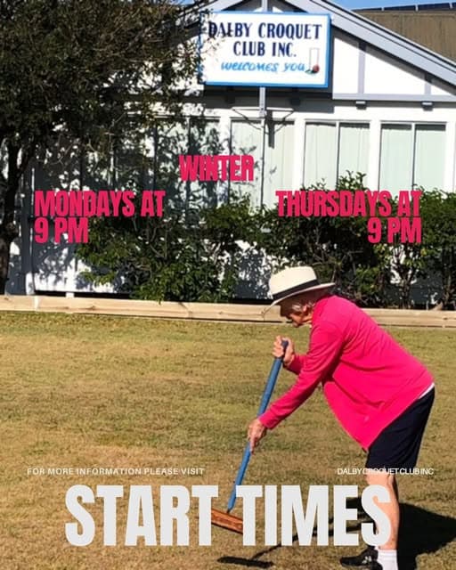 Join Dalby Croquet Club for weekly play