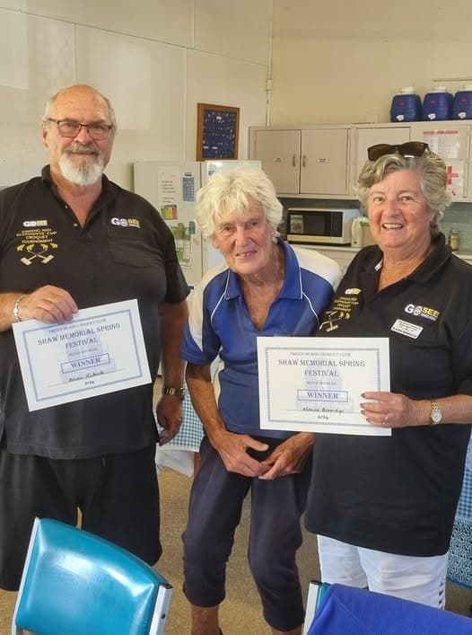 Elaine and Brian win Open Doubles at Shaw Memorial