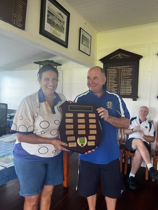 Cecelia Hains shares Windsor Shield Division 2 trophy