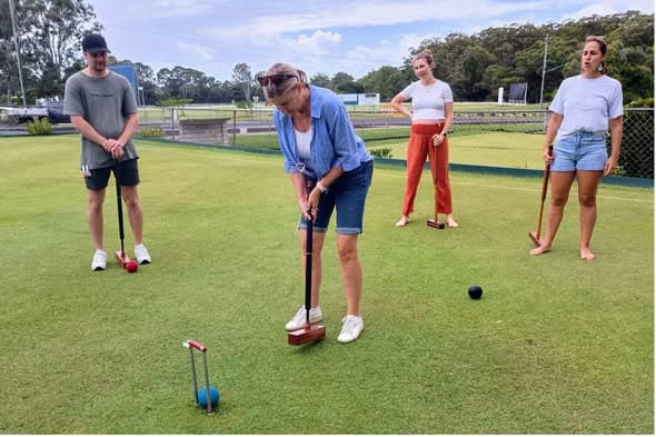 Sport & Spinal Physio staff enjoy a session of GC croquet