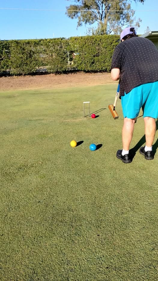 Sunny skies mean Association Croquet is on at Eildon