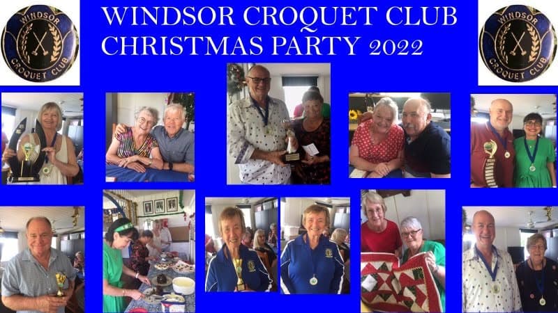 Windsor croquet club receives $5000 RACQ cheque for flood recovery and holds Christmas parties