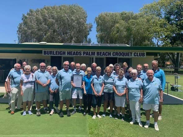Andy Hallinon awarded Life Membership at Burleigh Heads Palm Beach