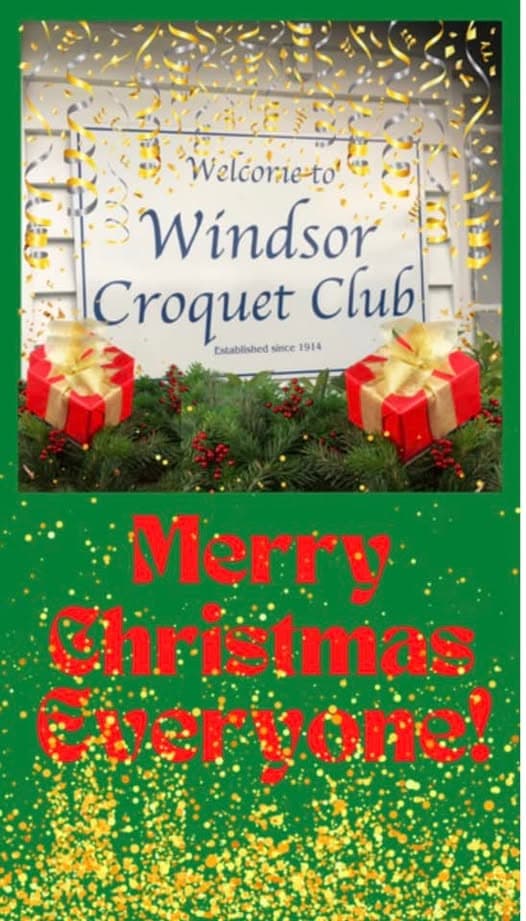 Windsor Croquet Club wishes members a happy Christmas
