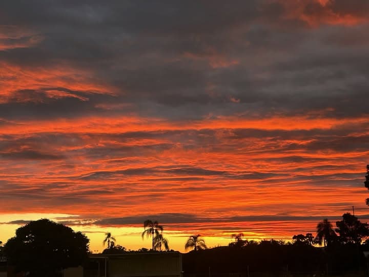 A beautiful sunset over the Stephens courts