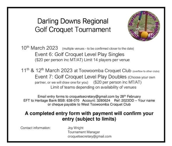 Darling Downs Regional Golf Tournament entries close this week