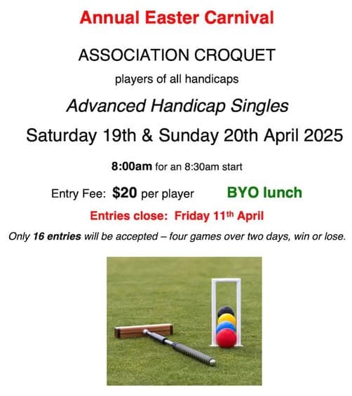 Easter Advanced Handicap Singles at Stephens