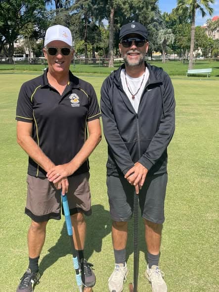 Pleasant morning hit-out at Pasadena Croquet Club, plus one more from Eildon