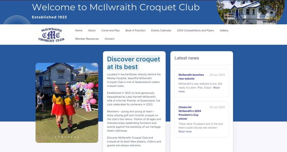 McIlwraith Croquet Club launches new website