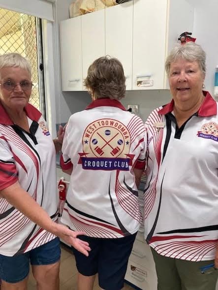 West Toowoomba members model new club T-shirts