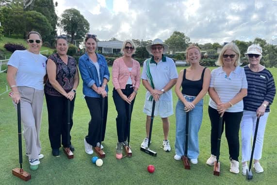 Sunshine Coast Council Grants Team tries croquet