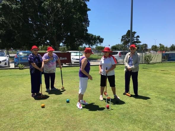 Red Hat Ladies from Sea Change visit Southport