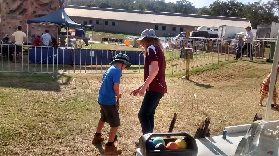 Children enjoy trying croquet at West Toowoomba