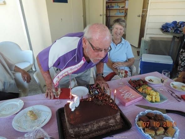 Alan George celebrates his 90th birthday
