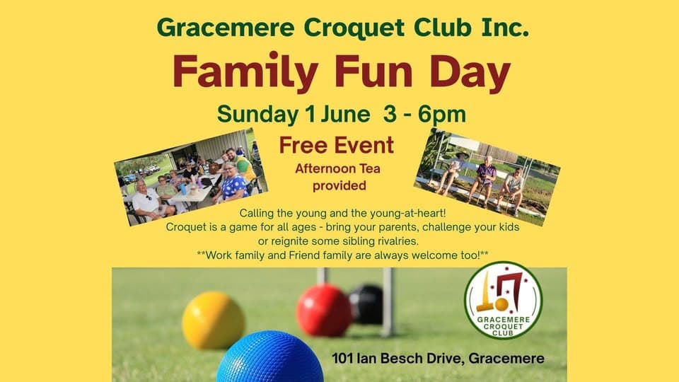 Gracemere Croquet Club Family Fun Day approaching