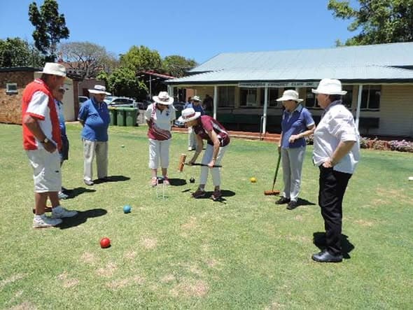 Florence McLaren leads Golf Croquet session in Toowoomba, with more photos online
