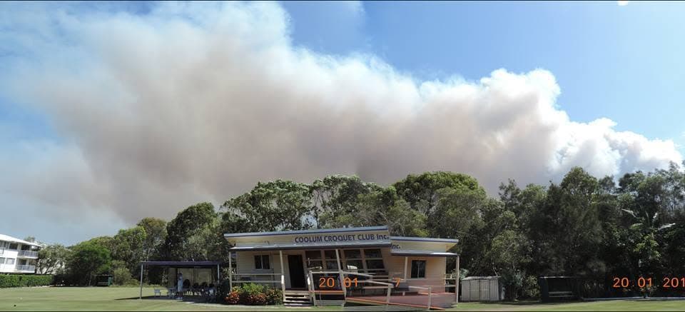 Smoke from Coolum fires visible from croquet club