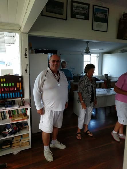 Elaine and Brian Rubock medal at CAQ Golf Croquet singles championships