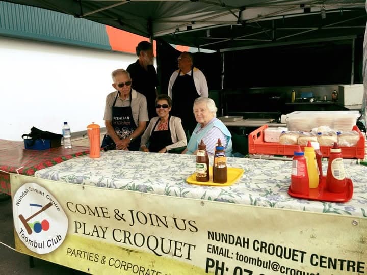 Toombul croquet sausage sizzle at Bunnings Stafford